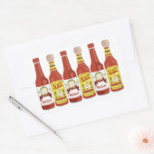 Cute Spicy Cats hot sauces afbeelding white Rechthoekige Sticker (Envelop)