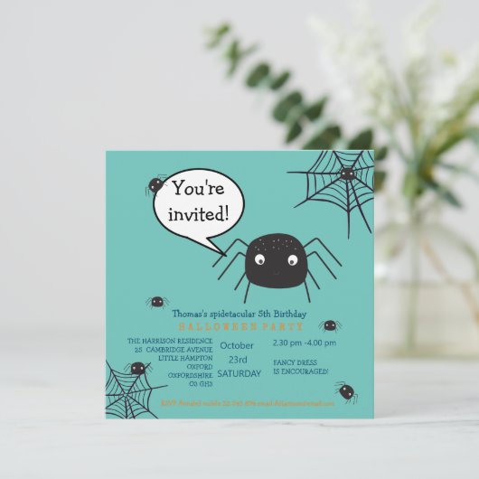 Cute Spider Birthday/Halloween Child (Staand voorkant)