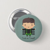 Cute Spider Boy Costume Halloween Button (Voorkant /achterkant)
