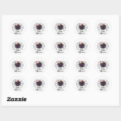 Cute Spider en Rozen Ronde Sticker (Vel)