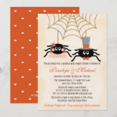 Cute Spider Halloween Couples Shower Kaart (Voorkant / Achterkant)