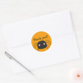 Cute Spider pumpkin sinaasappel Dank u wel Ronde Sticker (Envelop)