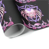 Cute Spider Satan Moon Pastel Gothic Kawaii Cadeaupapier (Rol Hoek)
