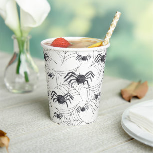 Cute Spider Waterverf Halloween Party Paper Cups Papieren Bekers