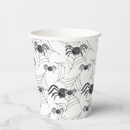 Cute Spider Waterverf Halloween Party Paper Cups Papieren Bekers (Rechts)