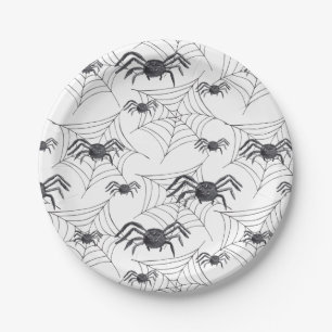 Cute Spider Waterverf Halloween Party Papieren Bordje