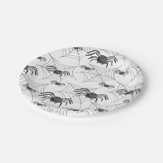 Cute Spider Waterverf Halloween Party Papieren Bordje (Gekanteld)