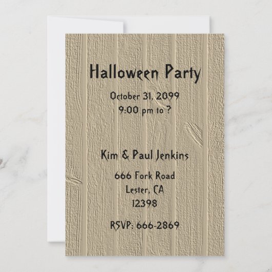 Cute Spider zingt op uitnodiging van Halloween (Achterkant)