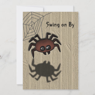 Cute Spider zingt op uitnodiging van Halloween