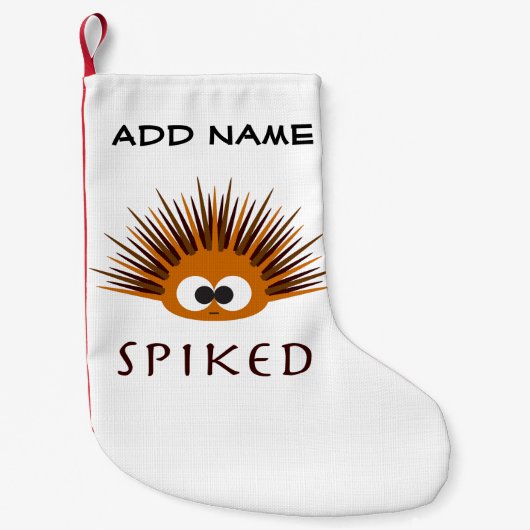 Cute Spiked Oranje Zee Urchin Kleine Kerstsok (Voorkant)