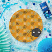 Cute spin and spider web pattered Halloween Papieren Bordje (Feest)