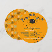 Cute spin Children's Party Kaart (Voorkant / Achterkant)