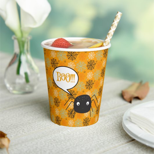 Cute spin en spinweb gepatterd papieren bekers (Insitu)