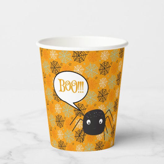 Cute spin en spinweb gepatterd papieren bekers (Achterkant)
