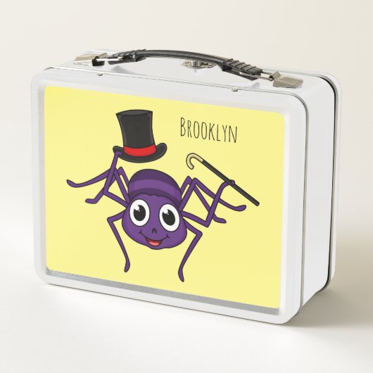 Cute spin in bovenste hoed cartoon (Achterkant)