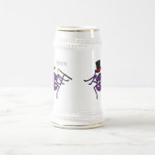 Cute spin in bovenste hoed cartoon bierpul (Center)