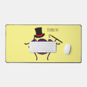 Cute spin in bovenste hoed cartoon bureaumat (Keyboard & Muis)