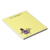 Cute spin in bovenste hoed cartoon notitieblok (Schuin)