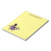 Cute spin in bovenste hoed cartoon notitieblok (Linkerzijde)