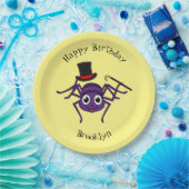 Cute spin in bovenste hoed cartoon papieren bordje (Feest)