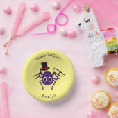 Cute spin in bovenste hoed cartoon papieren kommen (Feest)