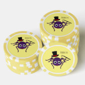 Cute spin in bovenste hoed cartoon poker chips (Opstapeling)
