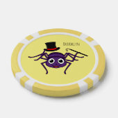 Cute spin in bovenste hoed cartoon poker chips (Enkel)