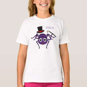 Cute spin in bovenste hoed cartoon t-shirt