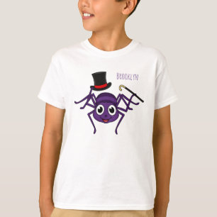 Cute spin in bovenste hoed cartoon t-shirt