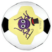 Cute spin in bovenste hoed cartoon voetbal (Gedraaid)