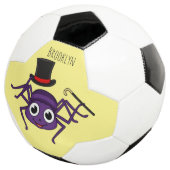 Cute spin in bovenste hoed cartoon voetbal (Drie kwart)