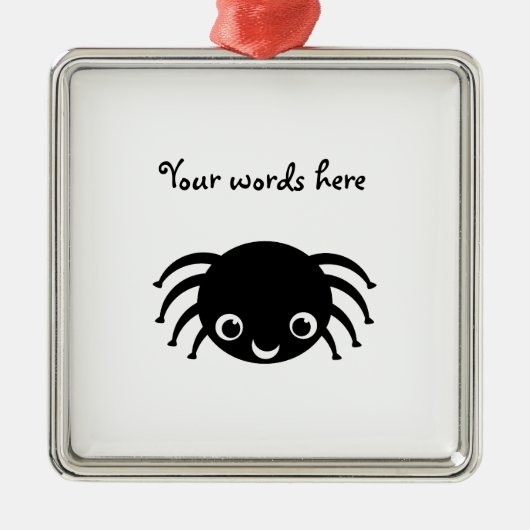 Cute spin metalen ornament (Voorkant)