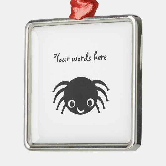 Cute spin metalen ornament (Links)