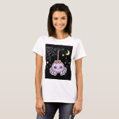 Cute Spin op Glanzende Web T-Shirt (Voorkant volledig)
