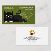 Cute Spinnende katten Green Lawn Pet Sitter Visitekaartje (Voorkant / Achterkant)