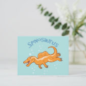Cute Spinosaurus Briefkaart (Staand voorkant)