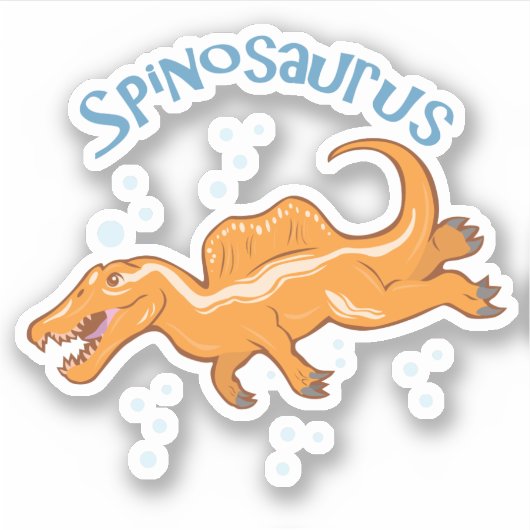 Cute Spinosaurus Sticker (Voorkant)
