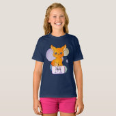 Cute Spirit Fox met Circle Halos T-shirt (Voorkant volledig)