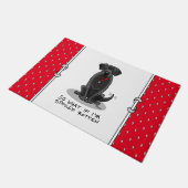 Cute Spoiled Rotten Black Labrador Retriever Dog Deurmat (Schuin)