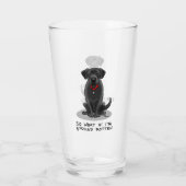 Cute Spoiled Rotten Black Labrador Retriever Dog Glas (Achterkant)