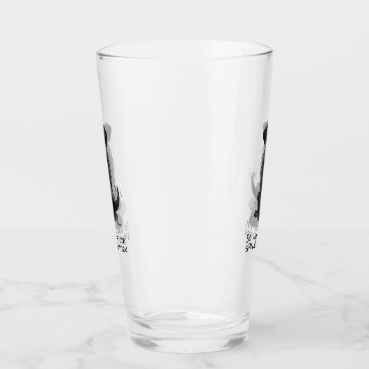 Cute Spoiled Rotten Black Labrador Retriever Dog Glas (Links)