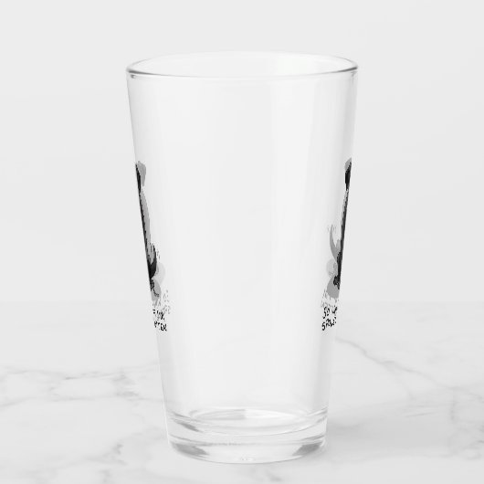 Cute Spoiled Rotten Black Labrador Retriever Dog Glas (Rechts)