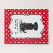 Cute Spoiled Rotten Black Labrador Retriever Dog Legpuzzel (Horizontaal)