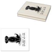 Cute Spoiled Rotten Black Labrador Retriever Dog Rubberstempel (Gestempeld)