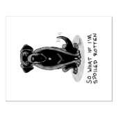 Cute Spoiled Rotten Black Labrador Retriever Dog Rubberstempel (Afrduk)
