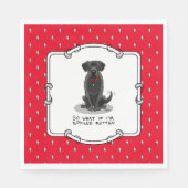 Cute Spoiled Rotten Black Labrador Retriever Dog Servet (Voorkant)