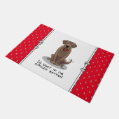 Cute Spoiled Rotten Chocolate Labrador Retriever Deurmat (Schuin)