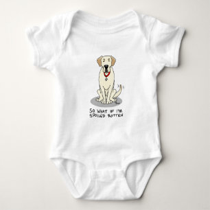 Cute Spoiled Rotten Yellow Labrador Retriever Dog Romper