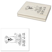 Cute Spoiled Rotten Yellow Labrador Retriever Dog Rubberstempel (Gestempeld)