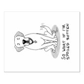 Cute Spoiled Rotten Yellow Labrador Retriever Dog Rubberstempel (Afrduk)